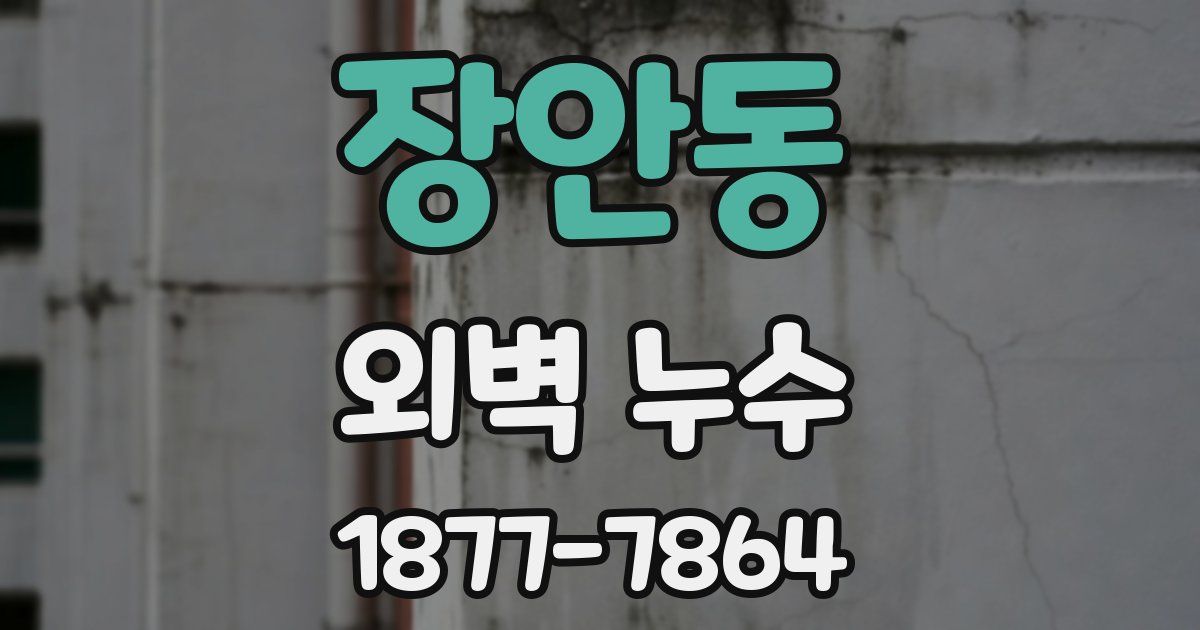 장안동 외벽 누수