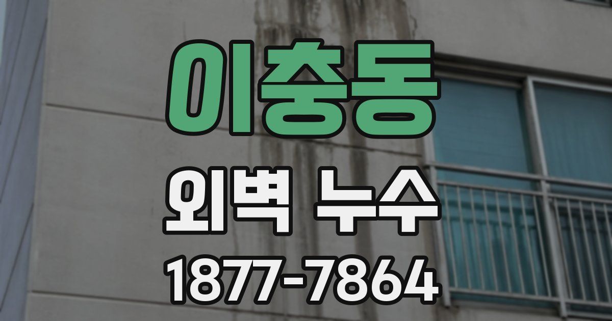 이충동 외벽 누수