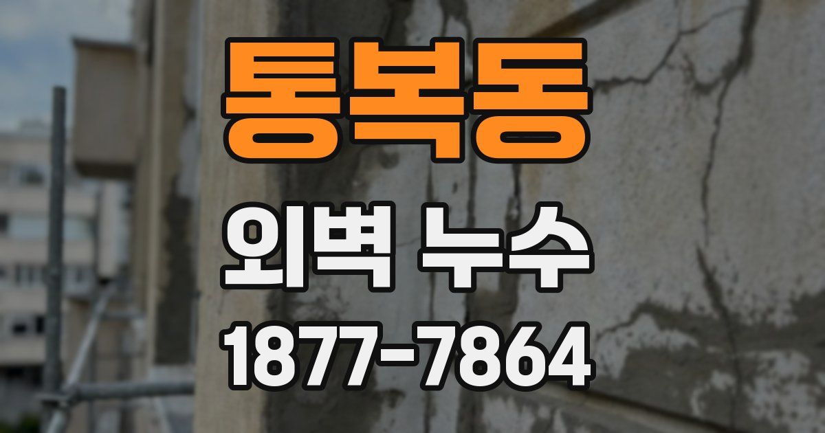 통복동 외벽 누수