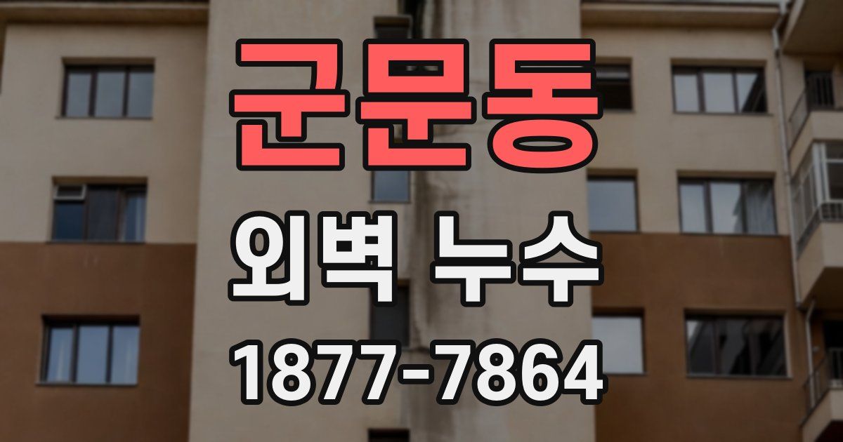 군문동 외벽 누수