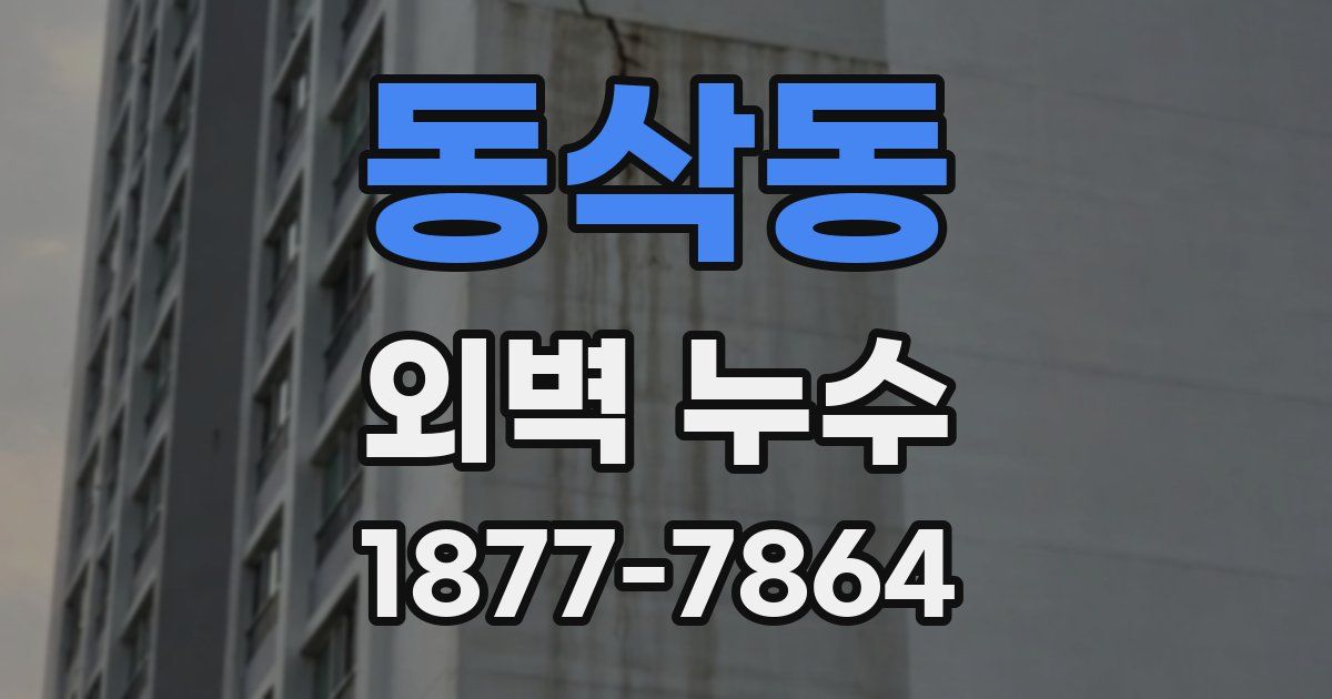동삭동 외벽 누수