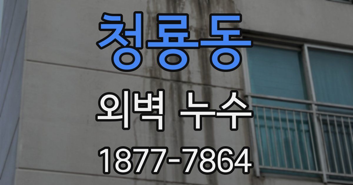 청룡동 외벽 누수