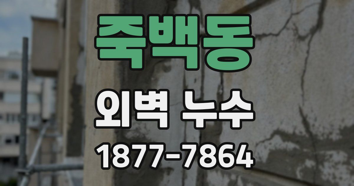 죽백동 외벽 누수