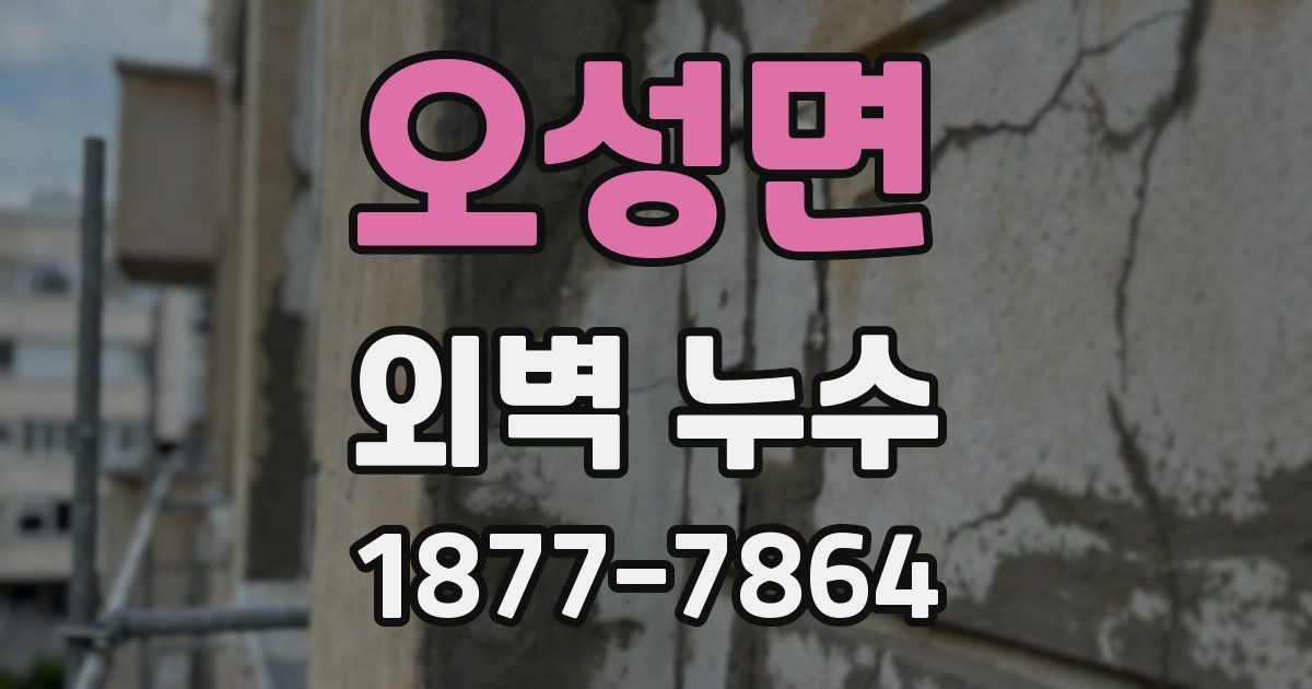 오성면 외벽 누수