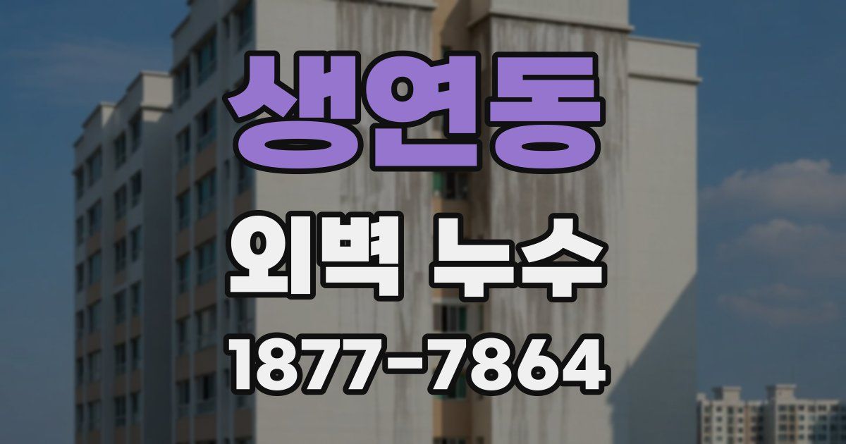 생연동 외벽 누수