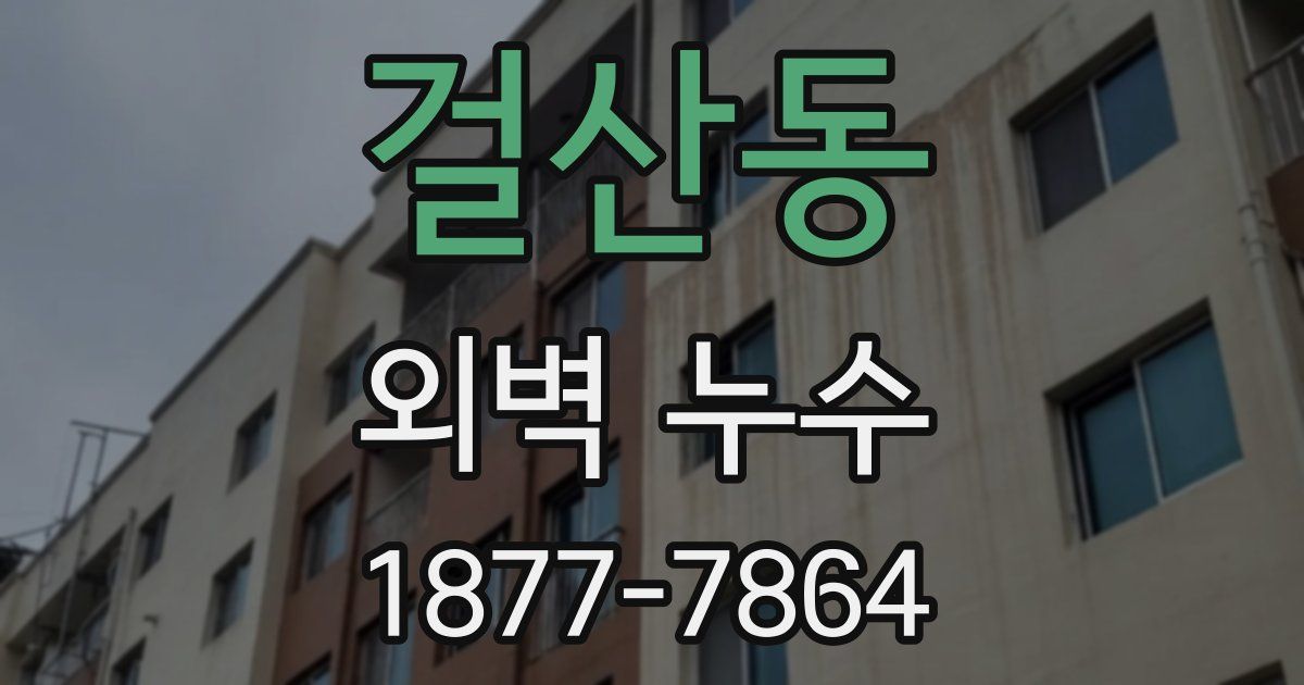 걸산동 외벽 누수
