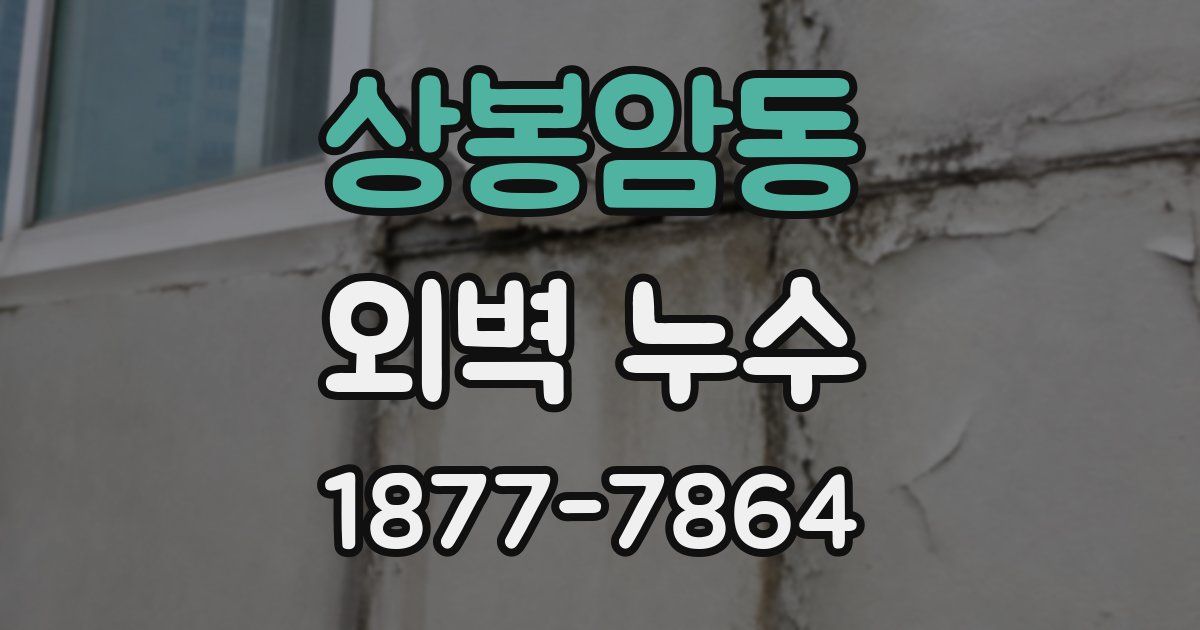 상봉암동 외벽 누수