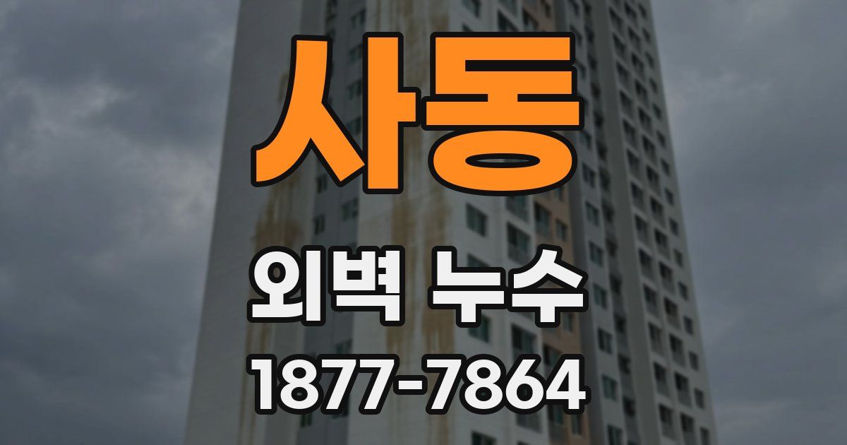 사동 외벽 누수