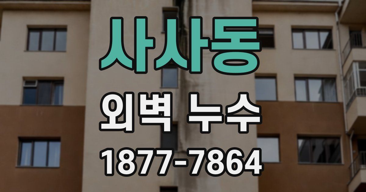 사사동 외벽 누수