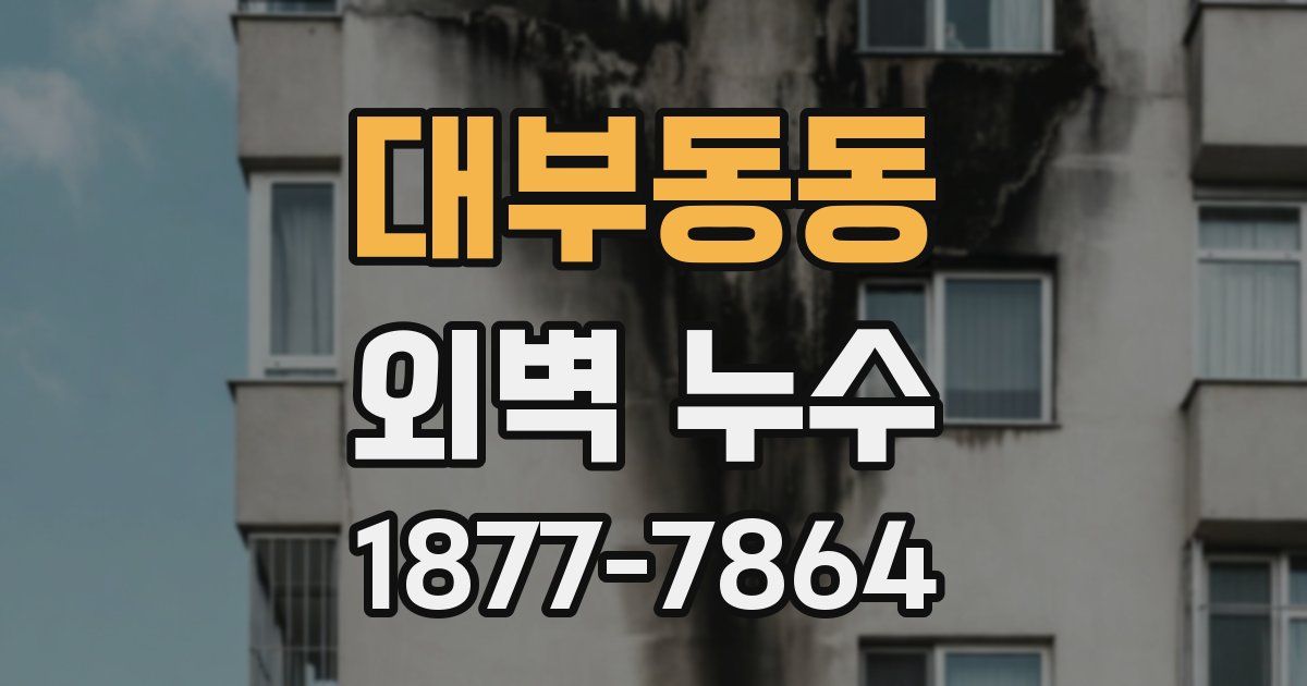 대부동동 외벽 누수