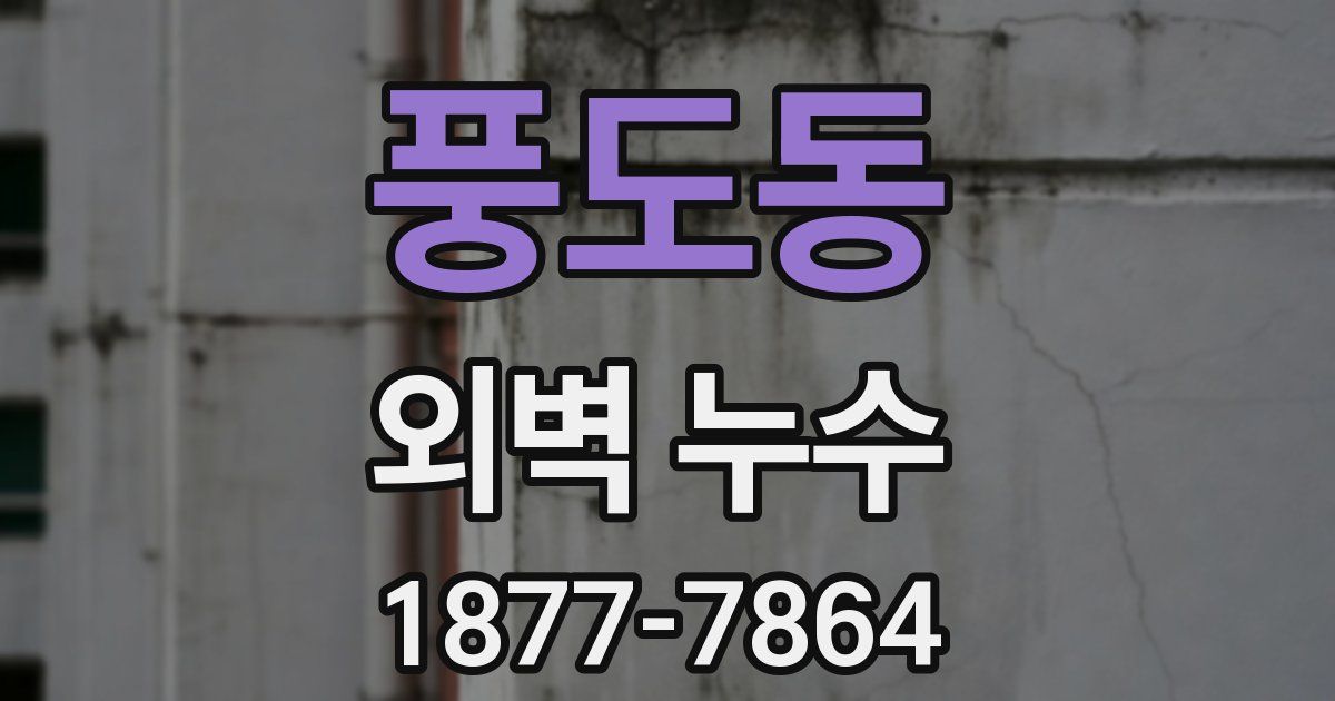 풍도동 외벽 누수
