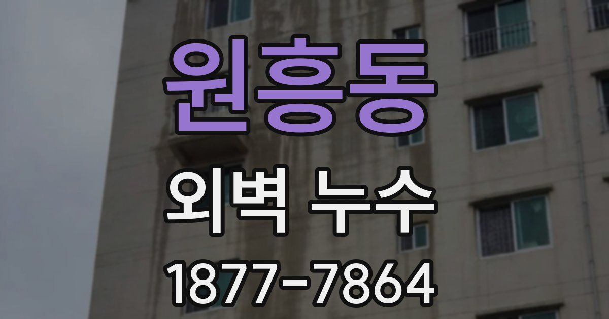 원흥동 외벽 누수