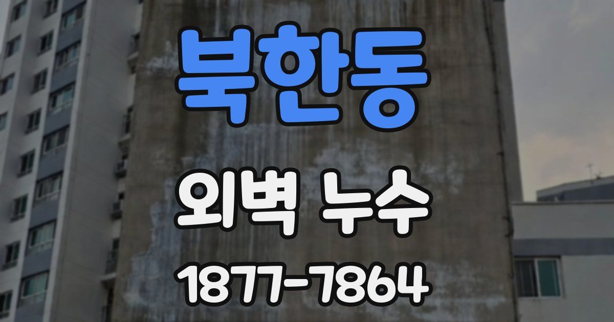 북한동 외벽 누수