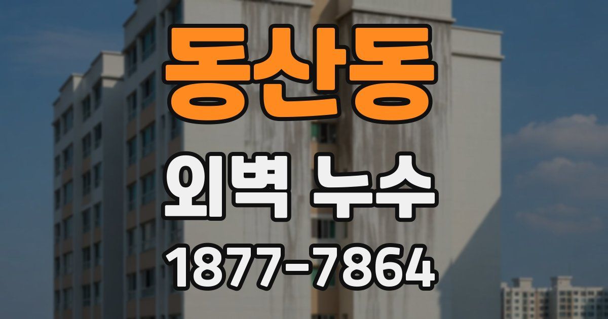 동산동 외벽 누수