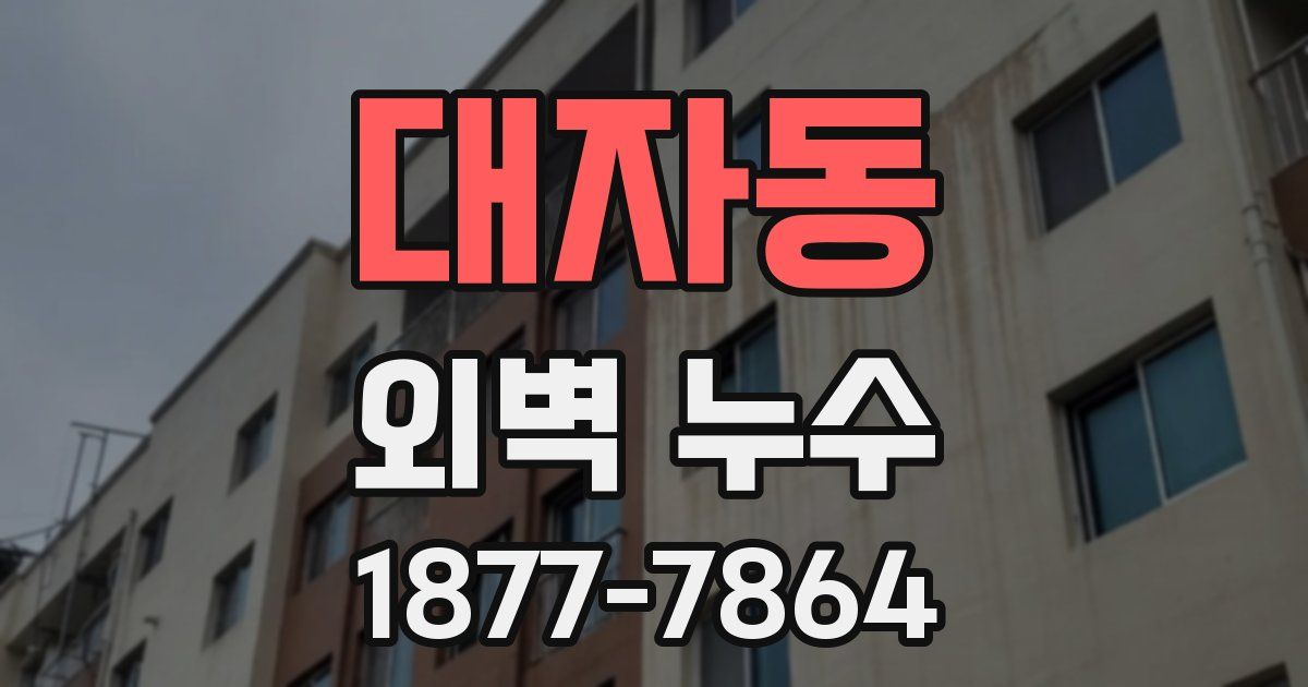 대자동 외벽 누수