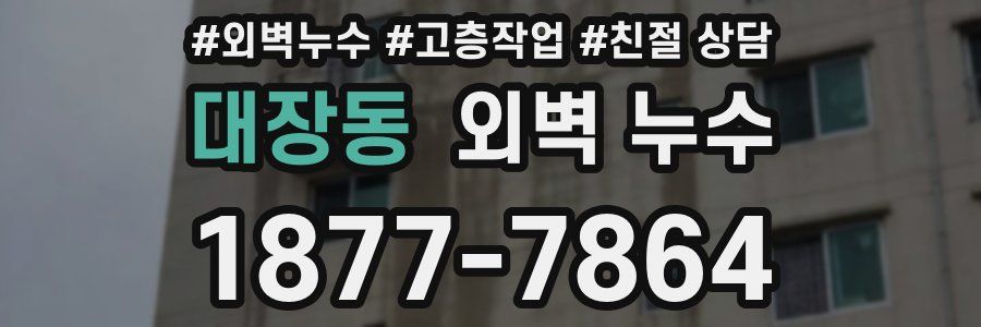 대장동 외벽 누수