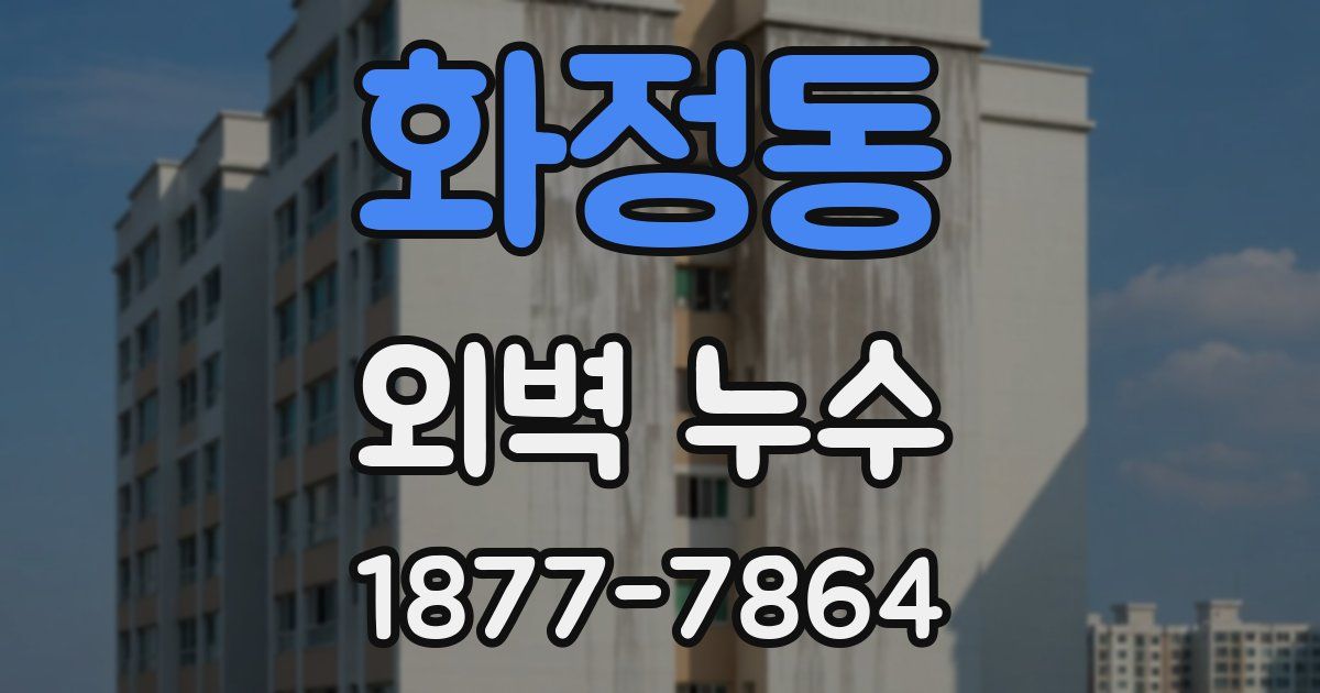 화정동 외벽 누수