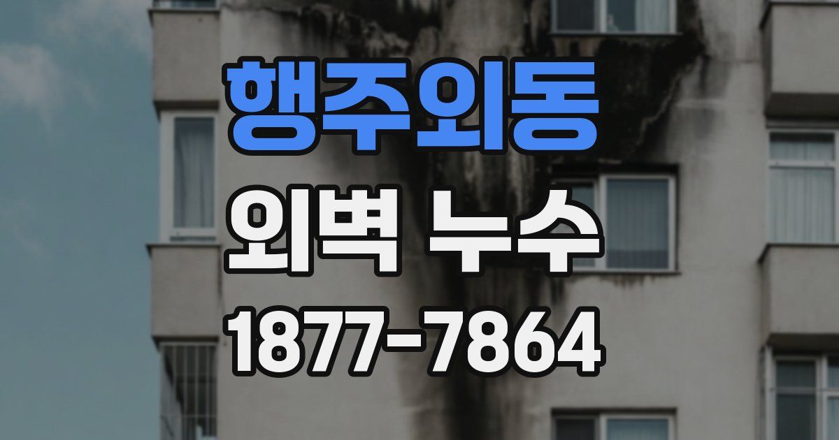 행주외동 외벽 누수