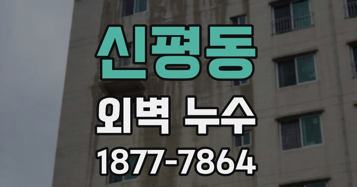 신평동 외벽 누수