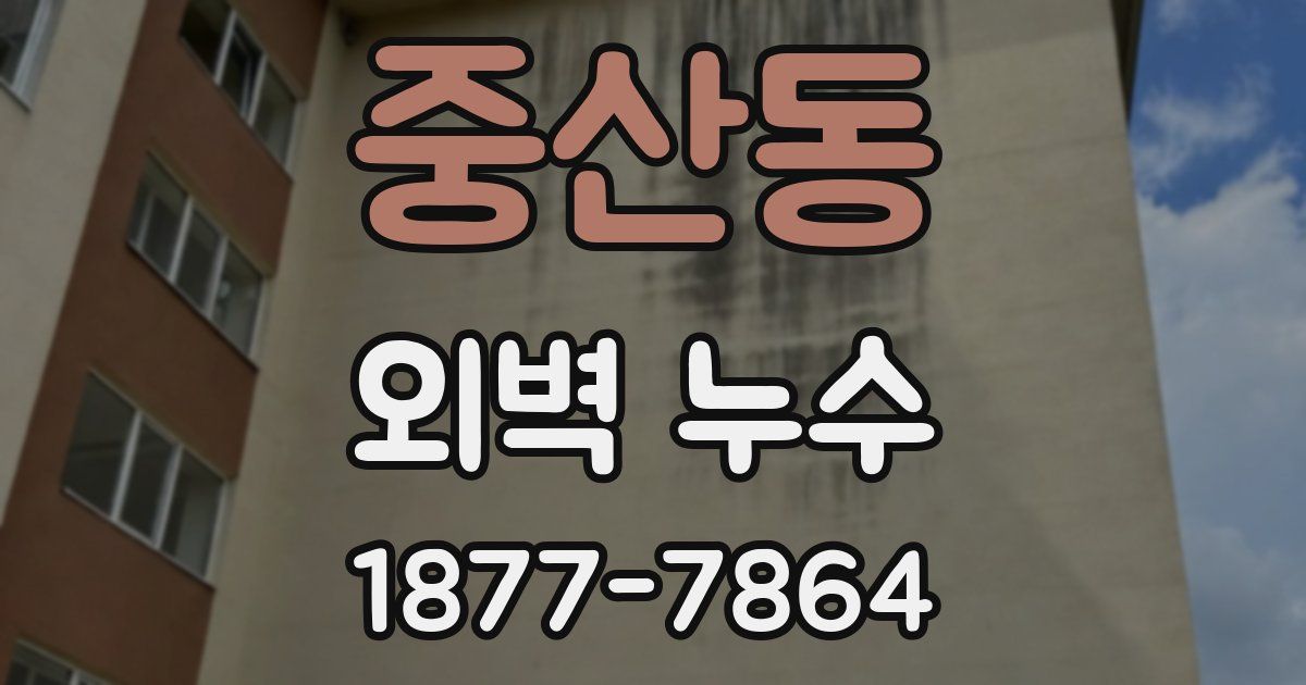 중산동 외벽 누수