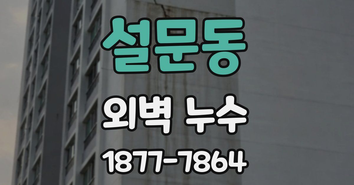 설문동 외벽 누수