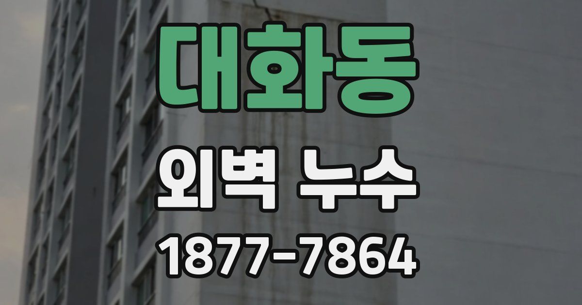 대화동 외벽 누수