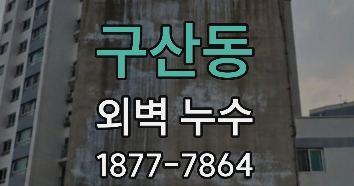 구산동 외벽 누수