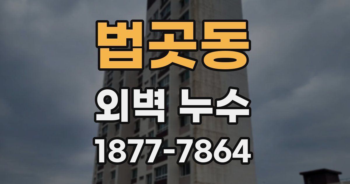 법곳동 외벽 누수