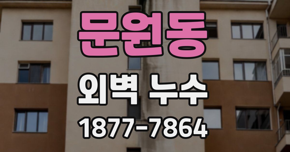 문원동 외벽 누수