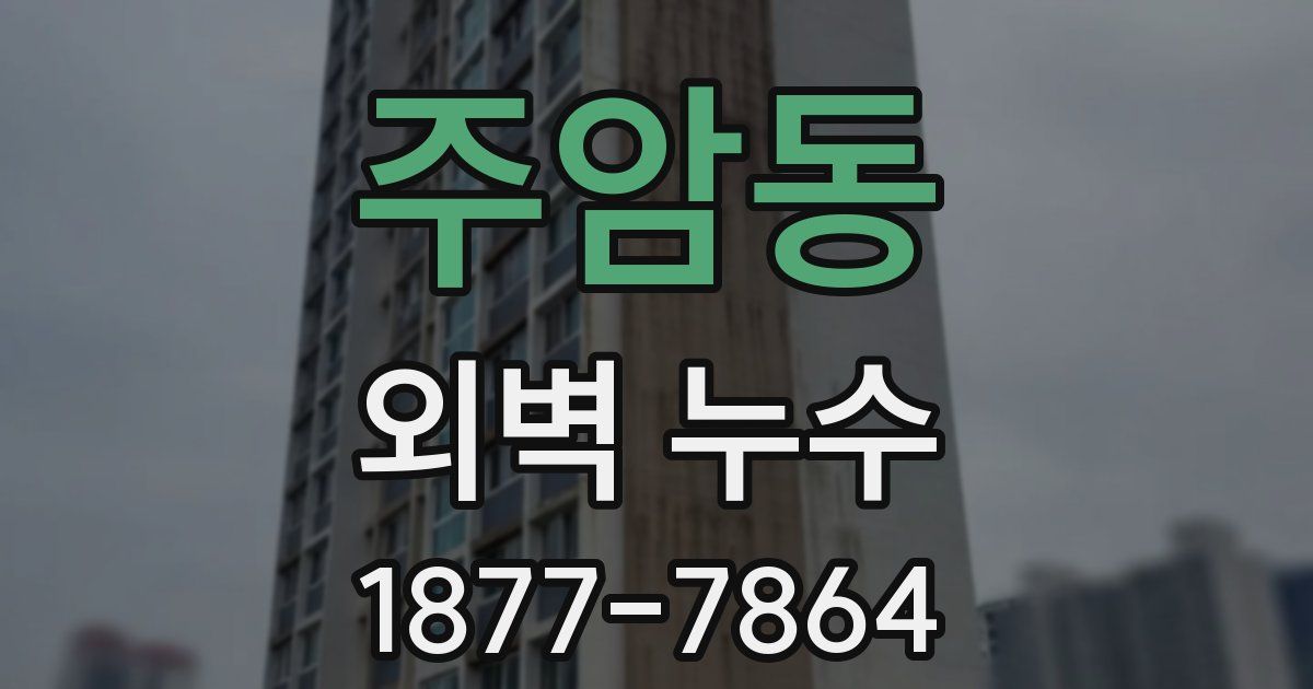 주암동 외벽 누수