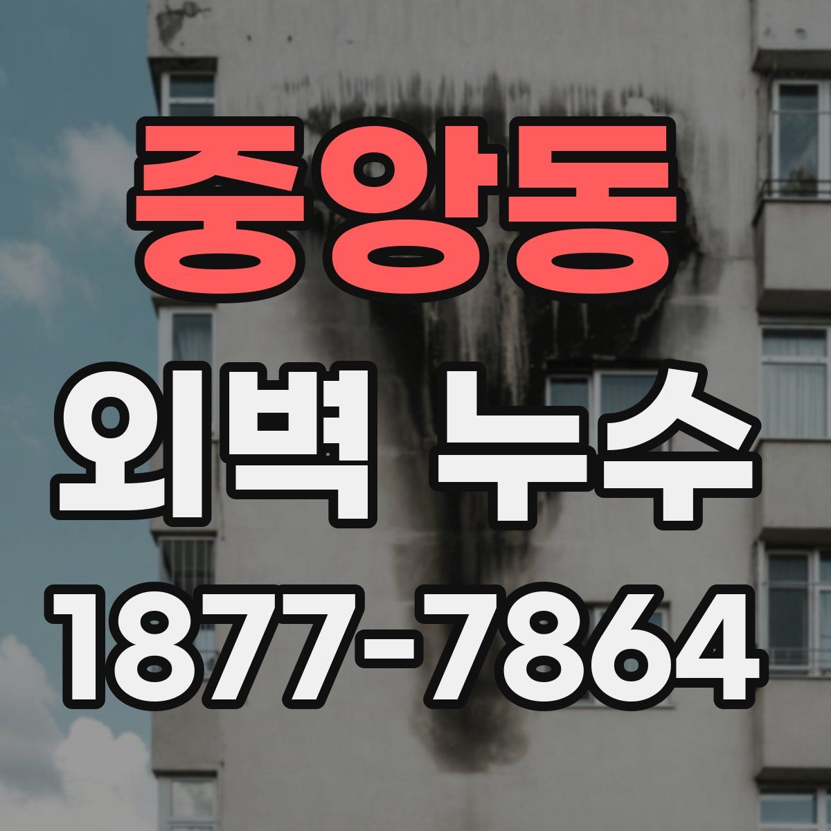중앙동 외벽 누수