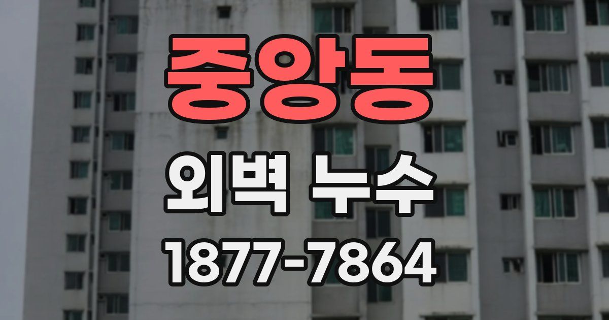 중앙동 외벽 누수