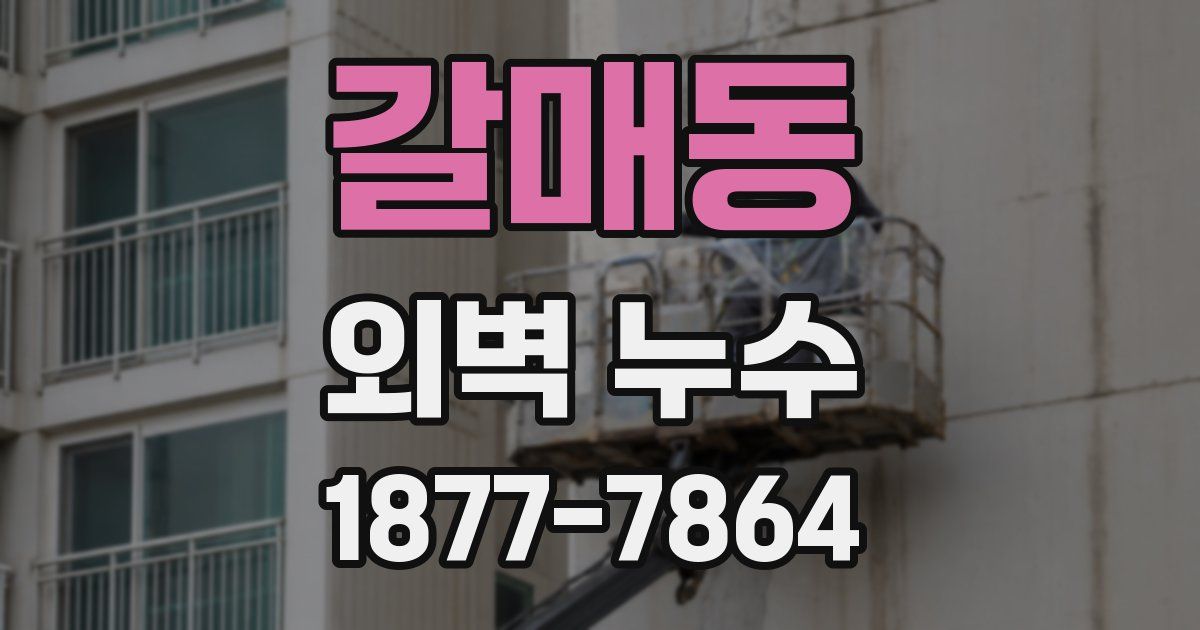 갈매동 외벽 누수