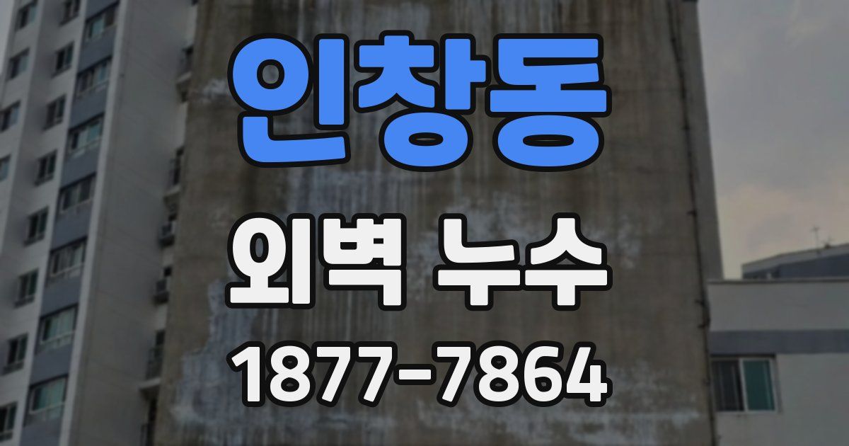 인창동 외벽 누수