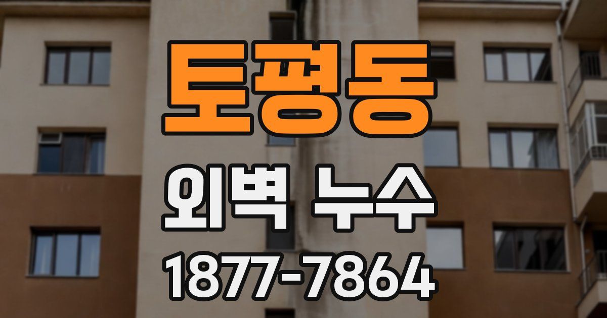 토평동 외벽 누수