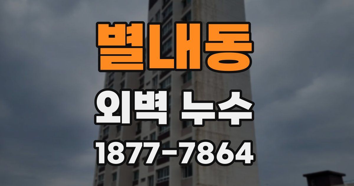 별내동 외벽 누수