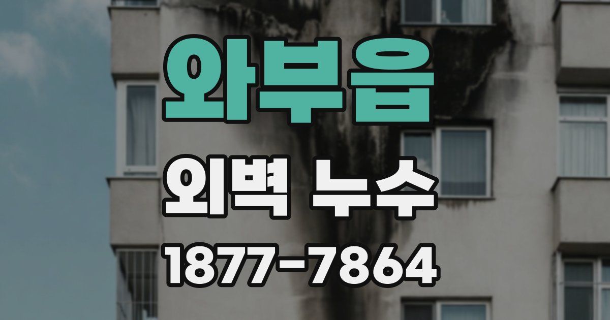 와부읍 외벽 누수