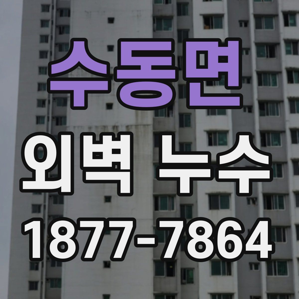 수동면 외벽 누수 원인별 점검 방법 정리