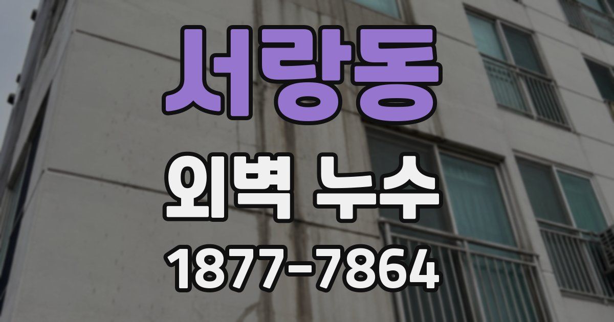 서랑동 외벽 누수