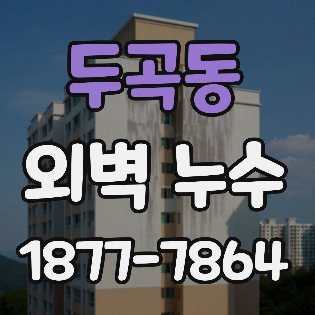 두곡동 외벽 누수