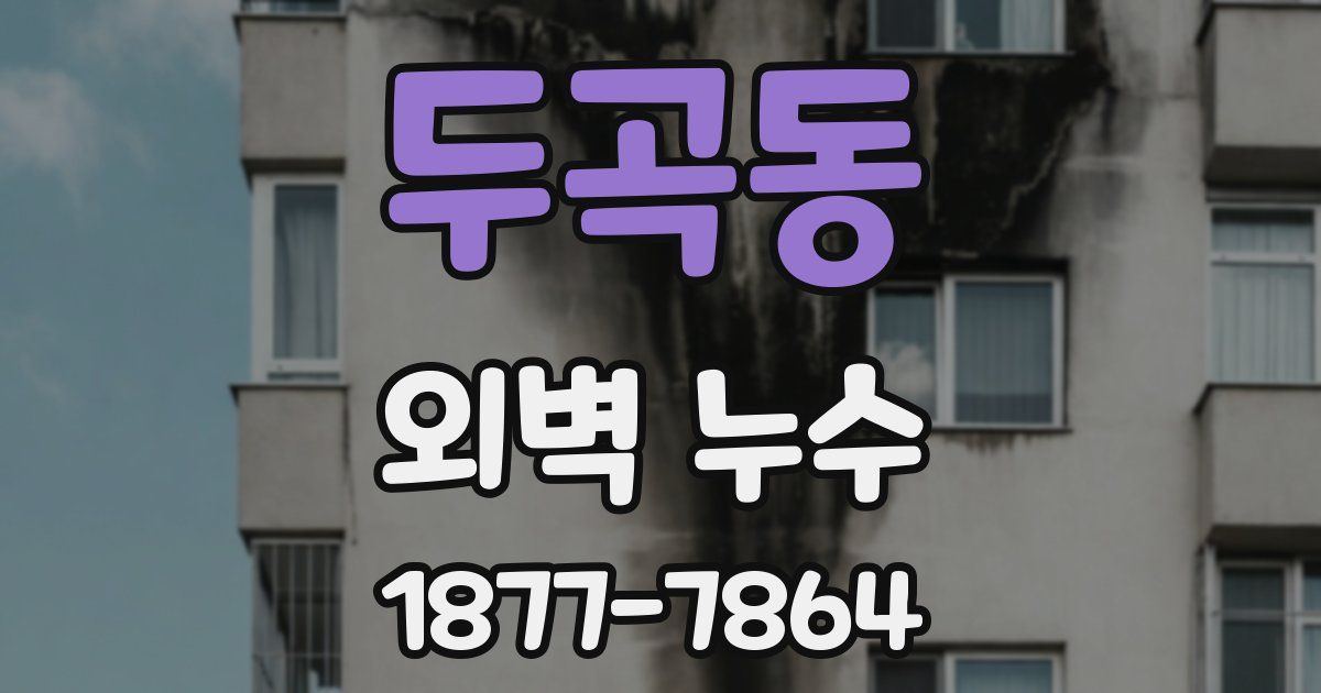 두곡동 외벽 누수