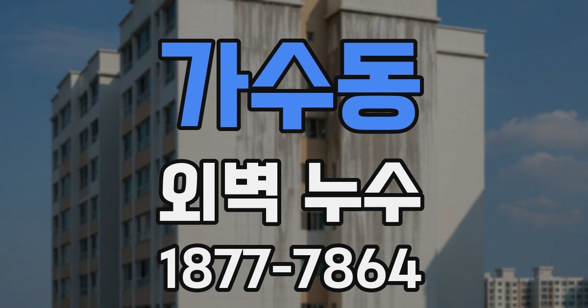 가수동 외벽 누수