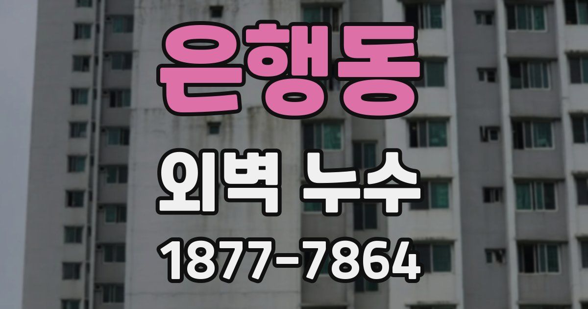 은행동 외벽 누수