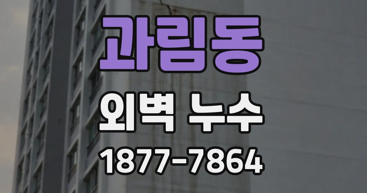 과림동 외벽 누수