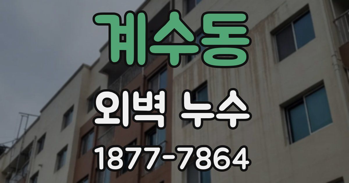계수동 외벽 누수