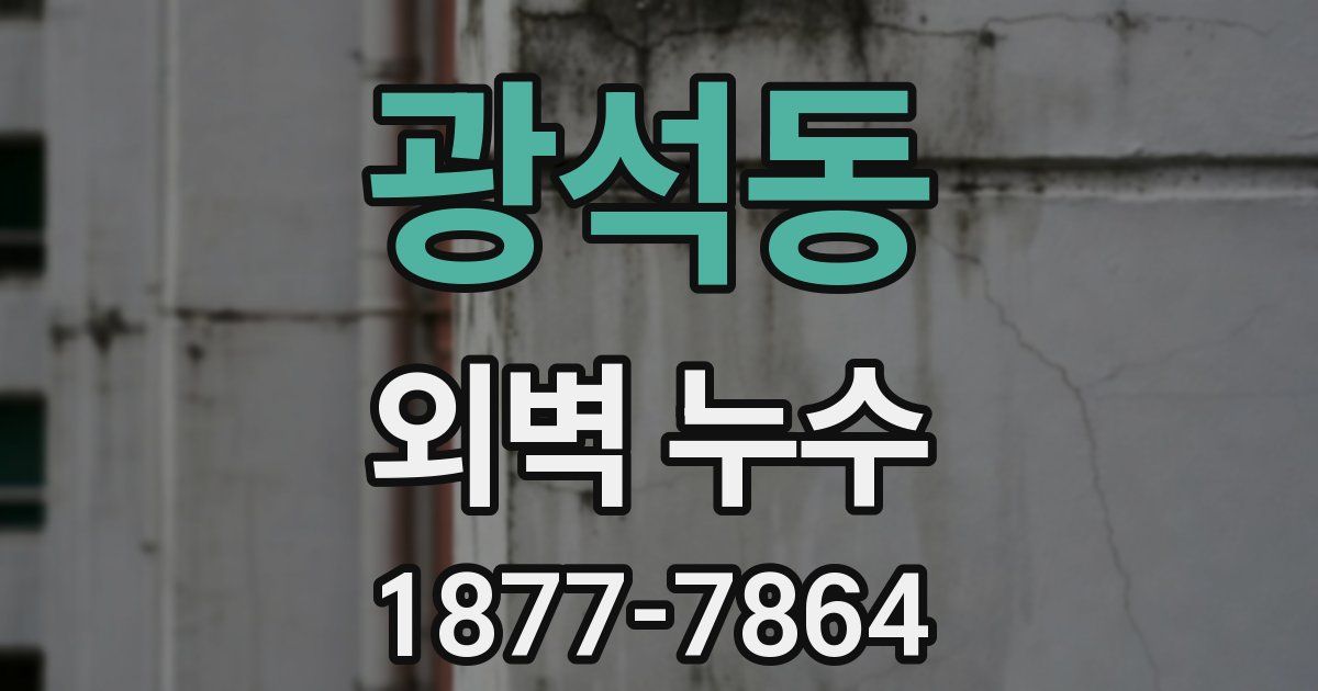 광석동 외벽 누수