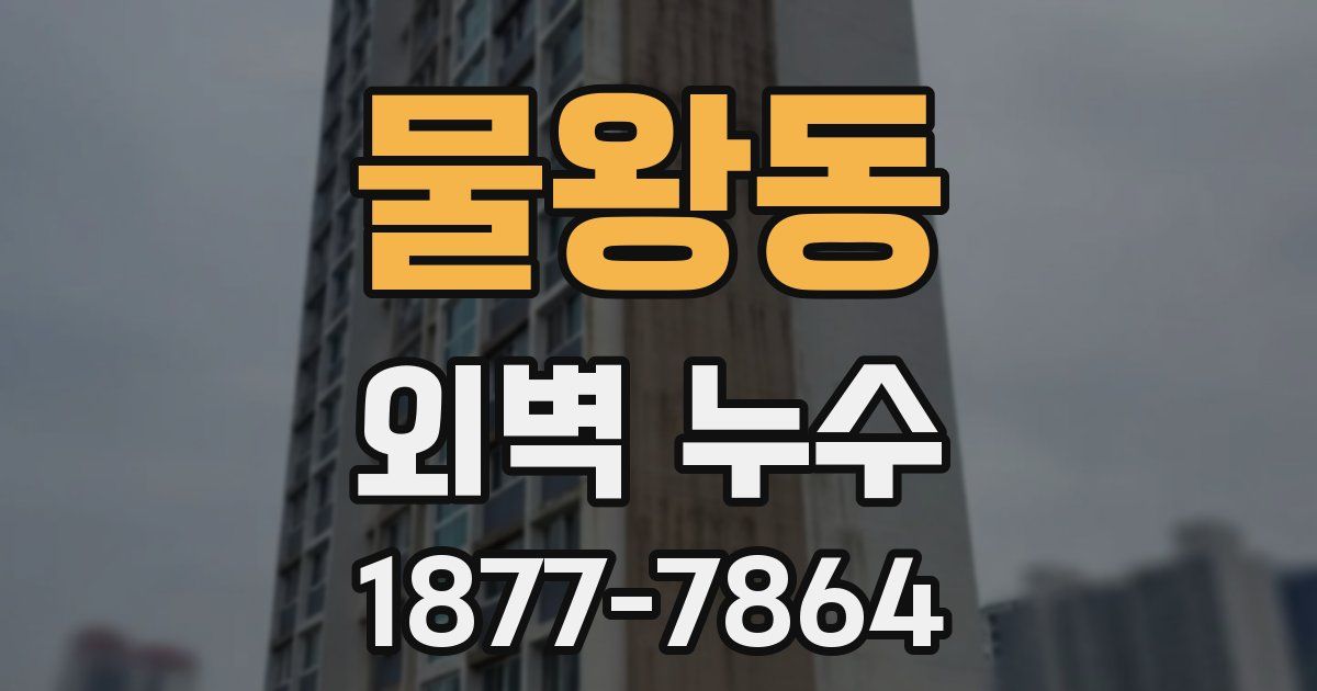 물왕동 외벽 누수