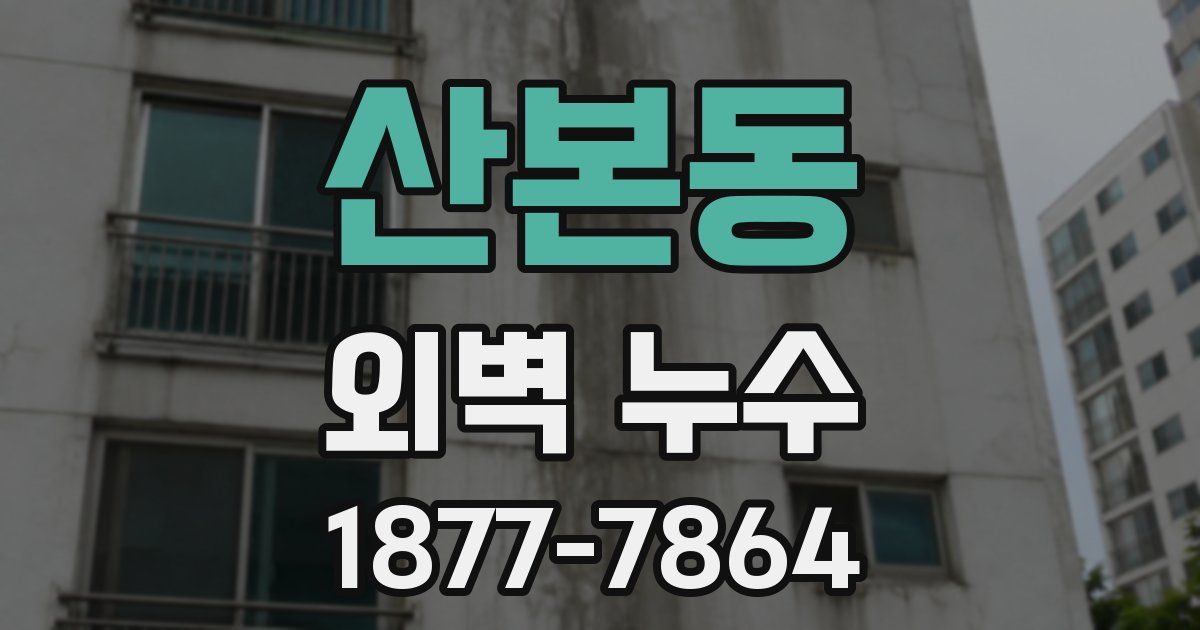 산본동 외벽 누수