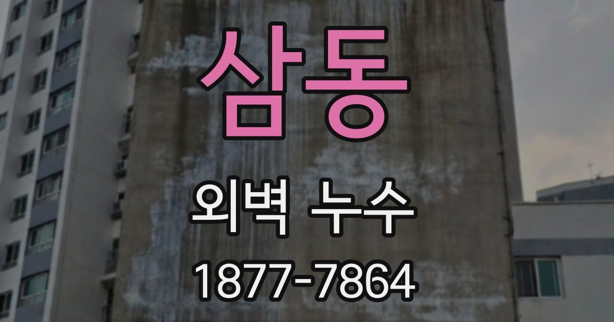 삼동 외벽 누수