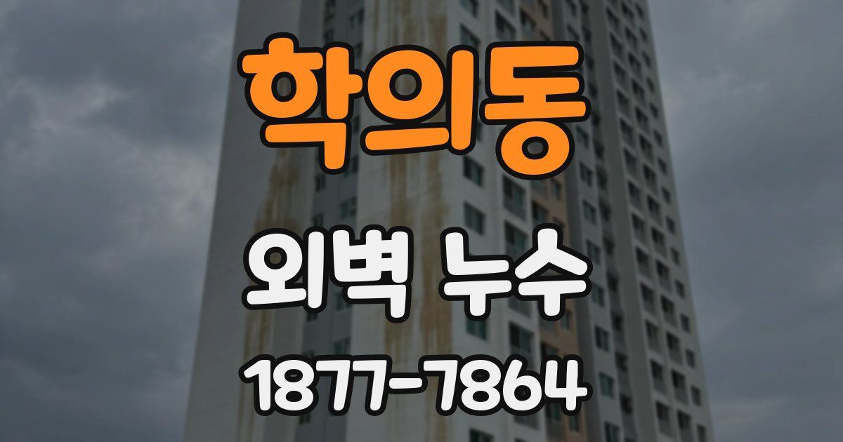 학의동 외벽 누수